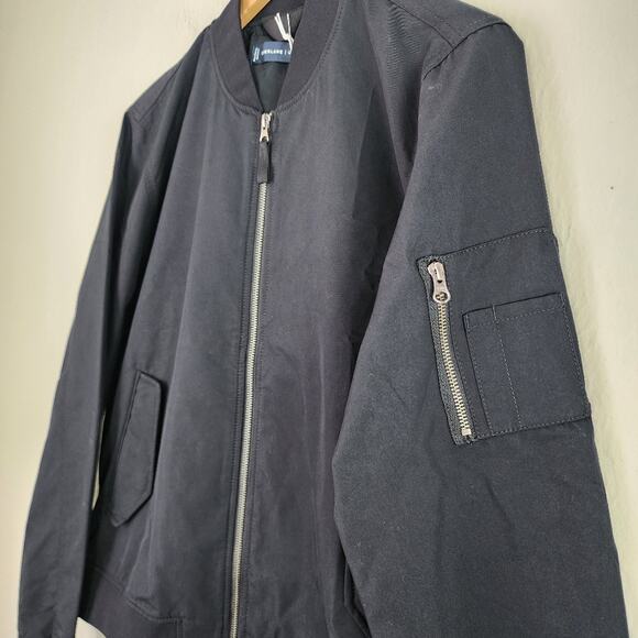 NWT Everlane Uniform Black Full Zipper The Bomber Water Resistant Jacket Black - Picture 7 of 11